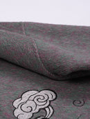 Wool coat with Oriental Panda Embroidery