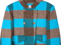 Women's Short Wool Coats With 335 British Blue