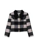 Women's Hand-Finished Wool Coats With 372 Zebra Gray