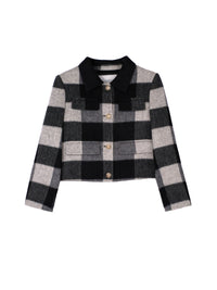 Women's Hand-Finished Wool Coats With 372 Zebra Gray