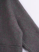 Wool coat with Oriental Panda Embroidery