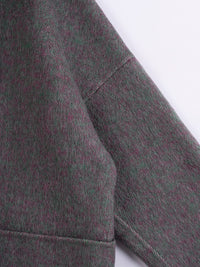 Wool coat with Oriental Panda Embroidery