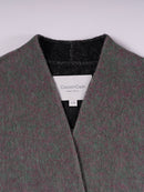 Wool coat with Oriental Panda Embroidery