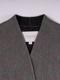 Wool coat with Oriental Panda Embroidery