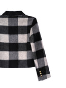 Women's Hand-Finished Wool Coats With 372 Zebra Gray