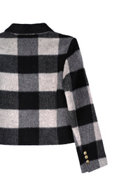 Women's Hand-Finished Wool Coats With 372 Zebra Gray