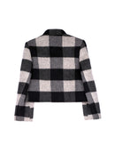 Women's Short Wool Coats With 335 Zebra Gray