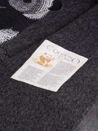 Wool coat with Oriental Panda Embroidery