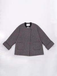 Wool coat with Exquisite Panda Embroidery