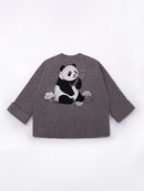 Wool coat with Exquisite Panda Embroidery
