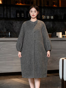 Wool coat with Frog Closure and Cuffed Sleeves