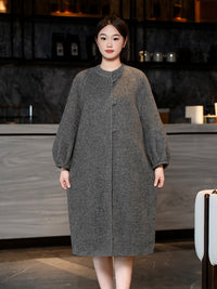 Wool coat with Frog Closure and Cuffed Sleeves