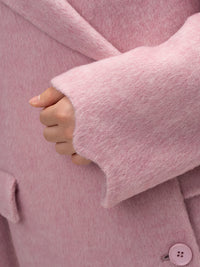 Wool coat with Wave Cuffs & Horn Buttons