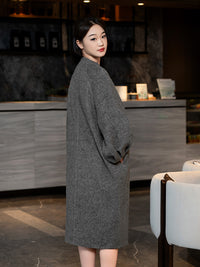 Wool coat with Frog Closure and Cuffed Sleeves