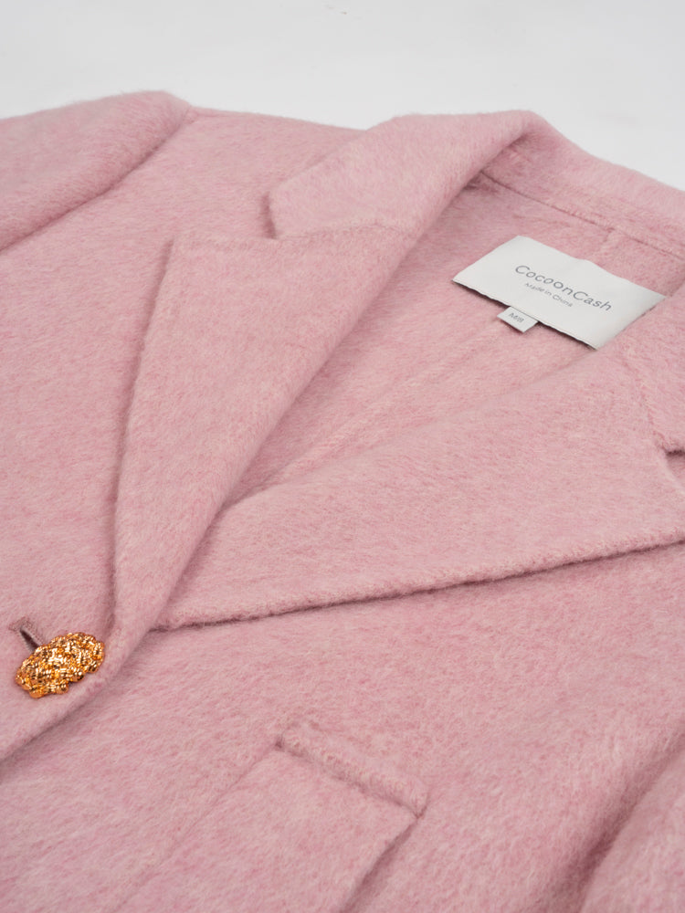 Wool coat with Eternal Rope Knot Buttons