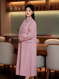 Wool coat with Wave Cuffs & Horn Buttons