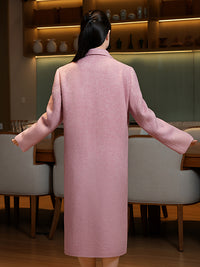 Wool coat with Wave Cuffs & Horn Buttons