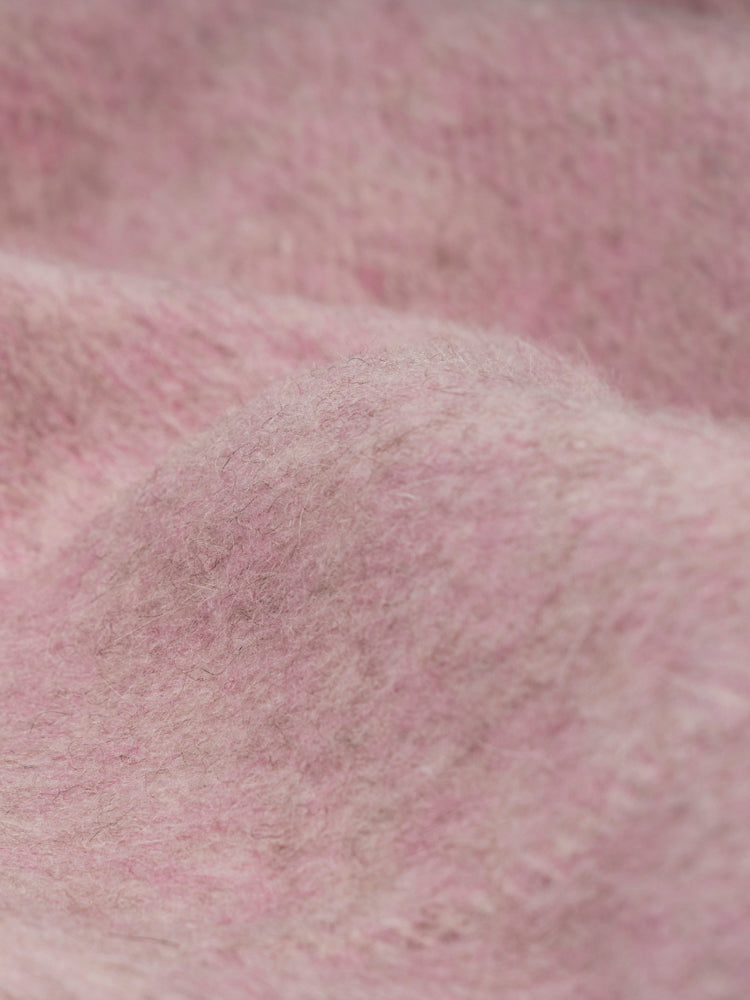 Wool coat with Round Neck & Pearl Buttons