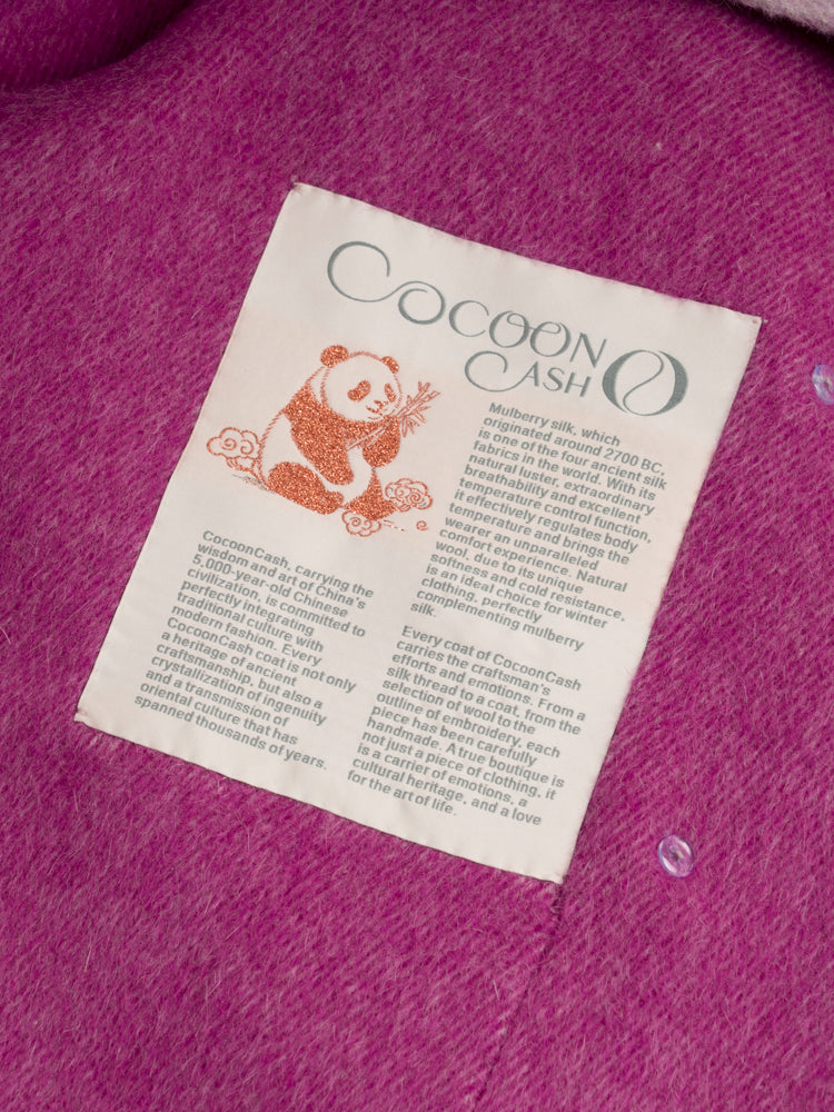 Wool coat with Round Neck & Pearl Buttons