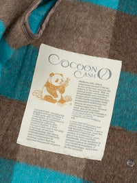 Wool  coat with Blue-White Check Pattern