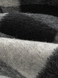 Wool  coat with Zebra Two-Tone Plaid