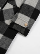 Wool  coat with Zebra Two-Tone Plaid