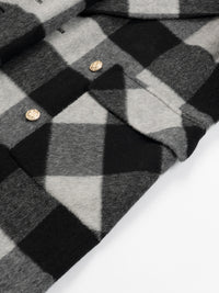 Wool  coat with Zebra Two-Tone Plaid