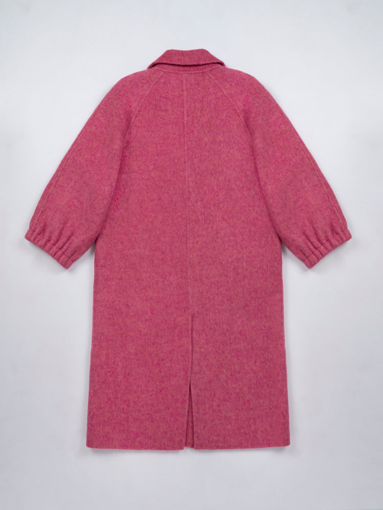 Wool  coat with Tailored Collar and Cuffed Sleeves