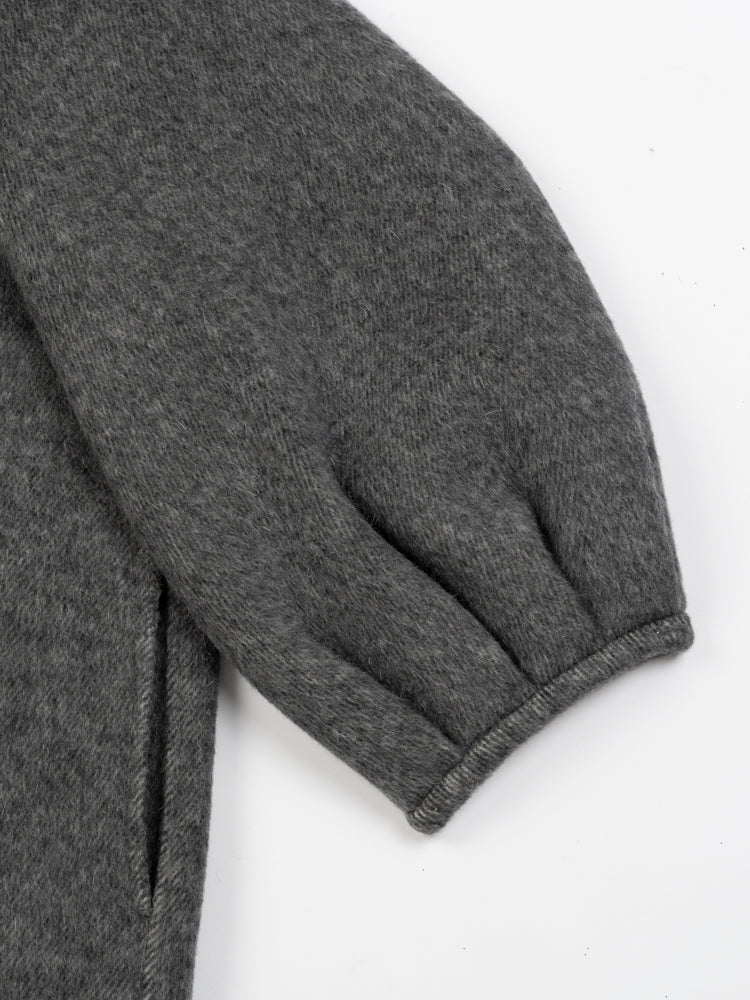 Wool coat with Frog Closure and Cuffed Sleeves