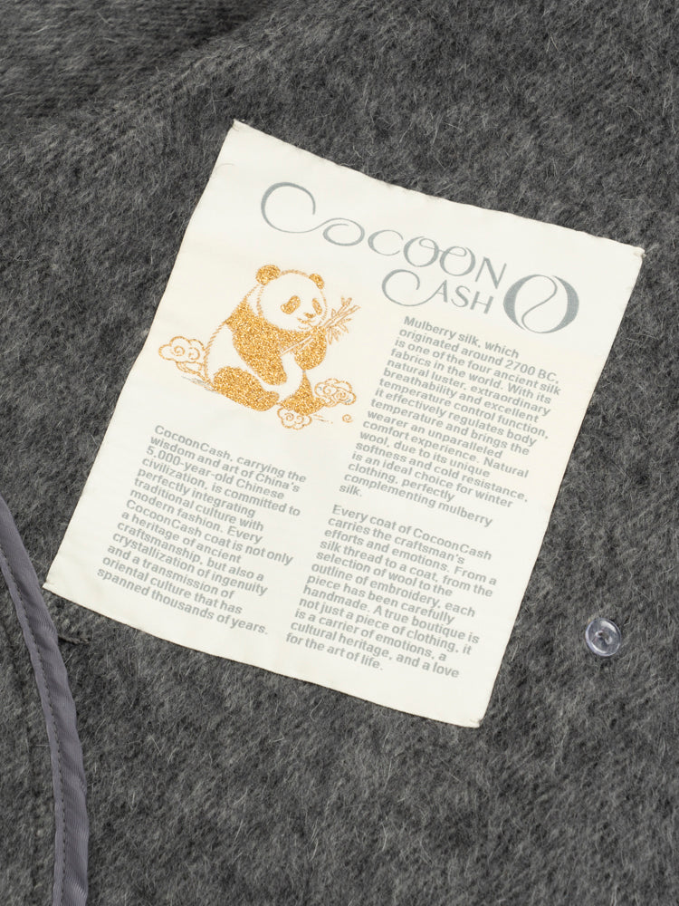 Wool coat with Frog Closure and Cuffed Sleeves