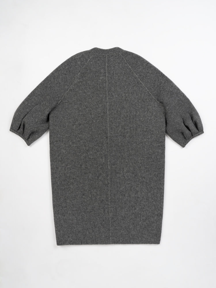 Wool coat with Frog Closure and Cuffed Sleeves