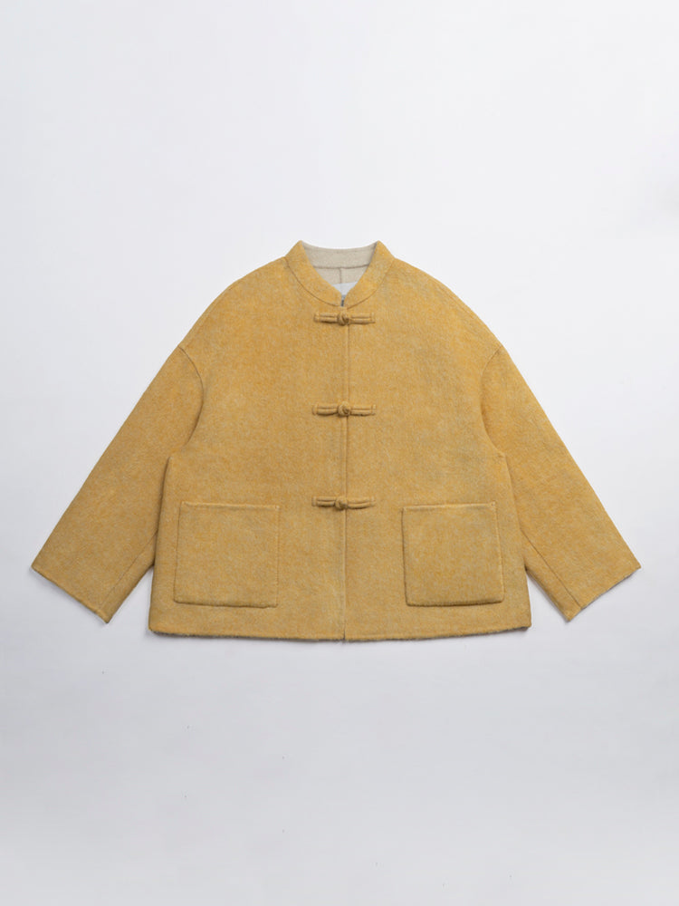 Wool coat women with Frog Buttons