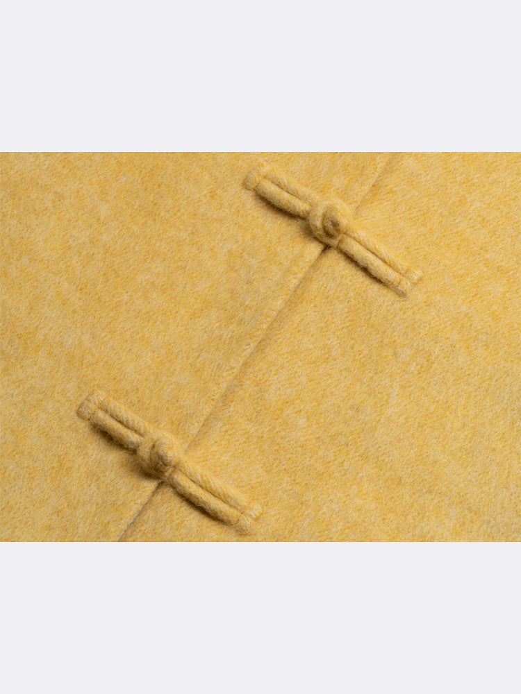 Wool coat women with Frog Buttons