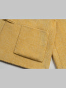 Wool coat women with Frog Buttons