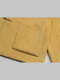 Wool coat women with Frog Buttons