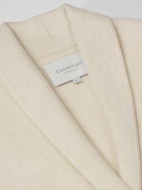 Wool coat with Minimalist Cropped Robe-Style