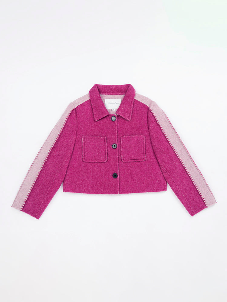 Wool  coat with Two-Tone Rose