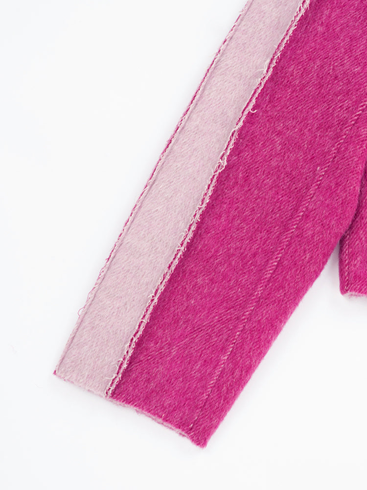 Wool  coat with Two-Tone Rose