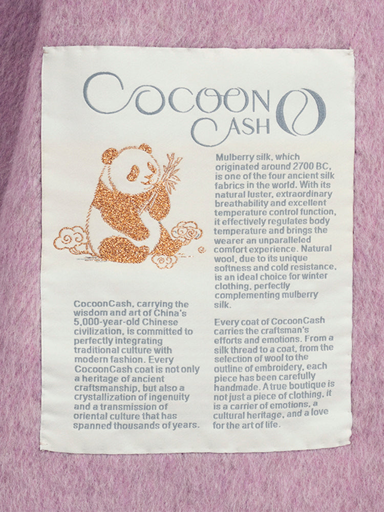 Wool  coat with Two-Tone Rose