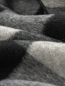 Wool coat wish women cropped zebra two-tone plaid