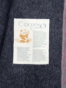 Wool  coat women with Diagonal Cut