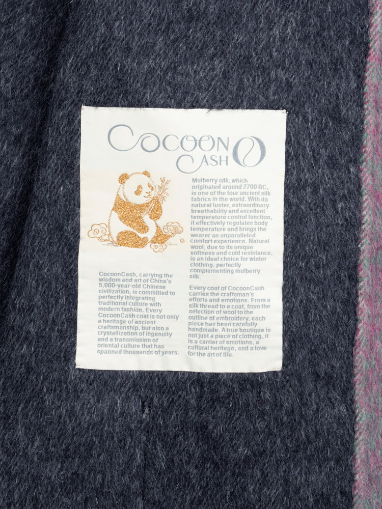 Wool  coat women with Diagonal Cut