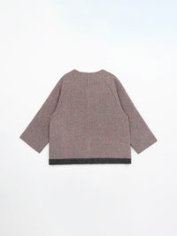 Wool  coat women with Diagonal Cut