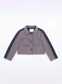 Wool  coat with Two-Tone Grey