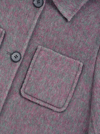 Wool  coat with Two-Tone Grey