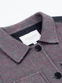 Wool  coat with Two-Tone Grey