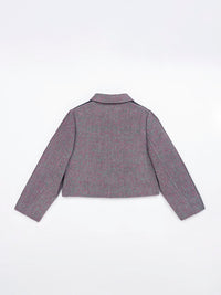 Wool  coat with Two-Tone Grey