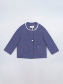 Wool  coat with Lace-Trimmed Collar