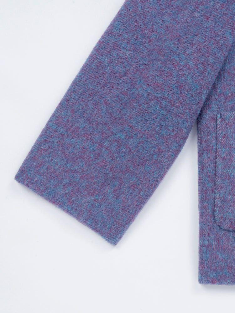 Wool  coat with Lace-Trimmed Collar