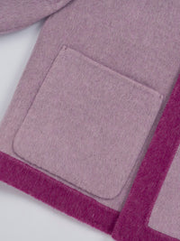 Wool  coat with Diagonal Cut